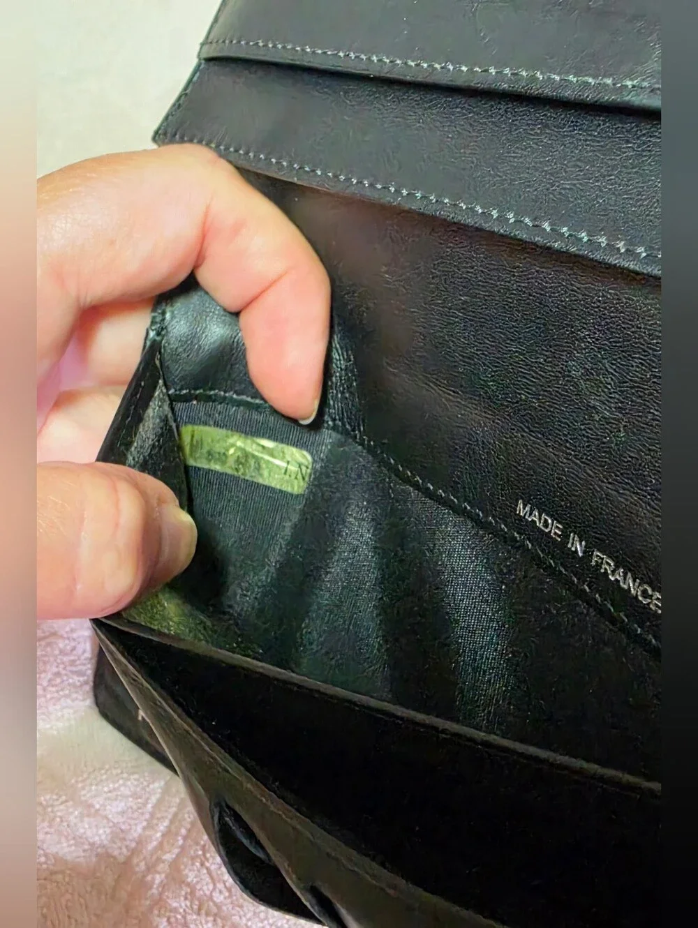 Authentic CHANEL Black  Leather Long Wallet